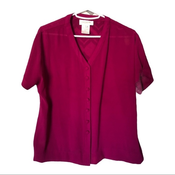 Women’s Jones New York Button Up pink Shirt size 6 - Picture 2 of 4